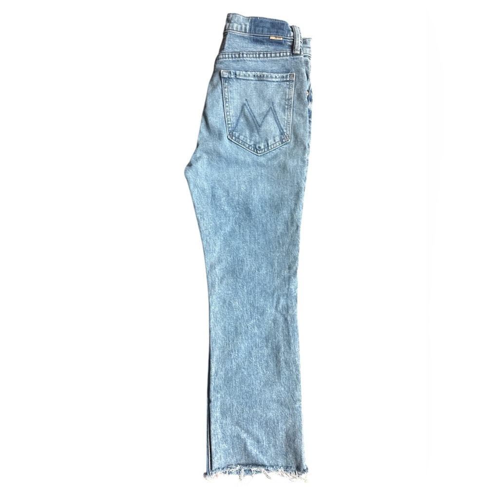 MOTHER Blue Ankle Cropped Jeans Light Wash